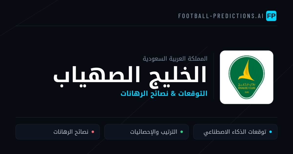 الخليج الصهياب توقعات واحصائيات