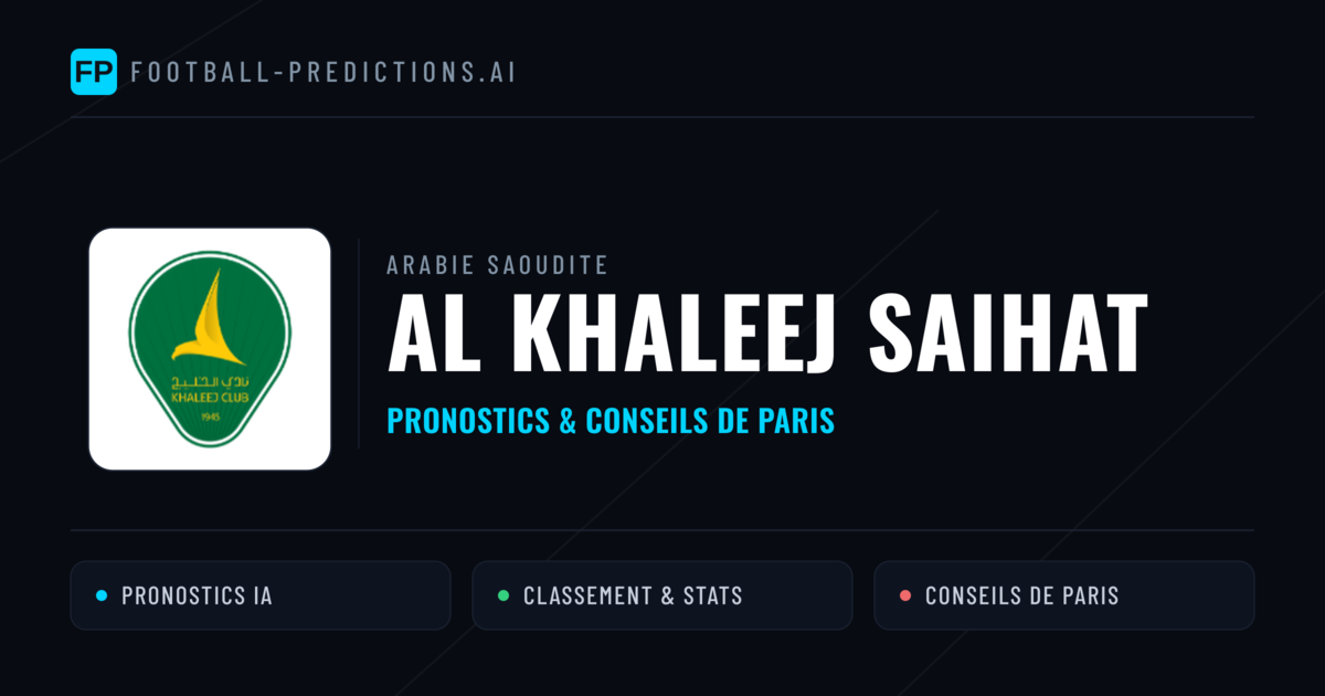 Al Khaleej Saihat Pronostics & Statistiques