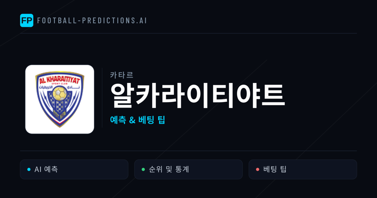 알카라이티야트 축구 예측 & 통계
