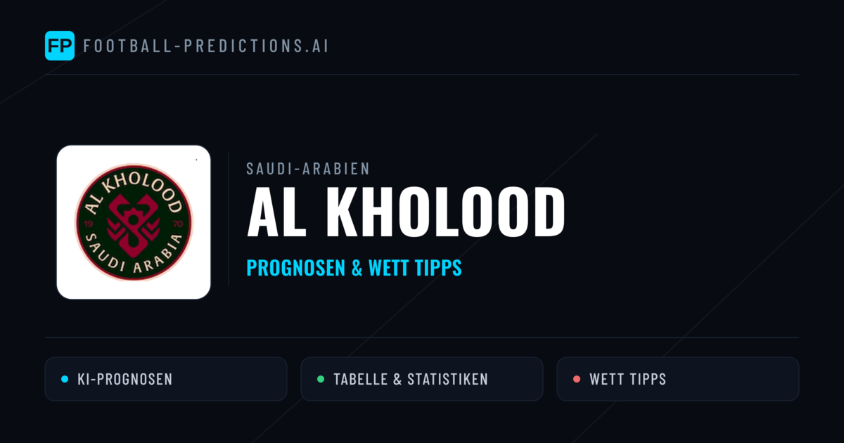 Al Kholood Prognosen & Statistiken