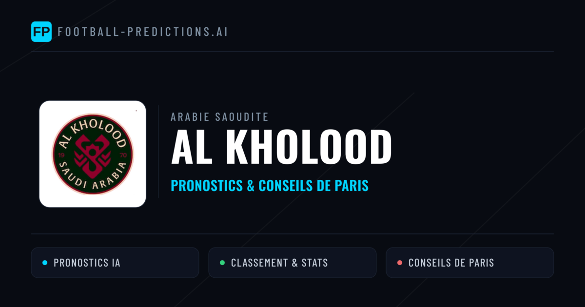 Al Kholood Pronostics & Statistiques