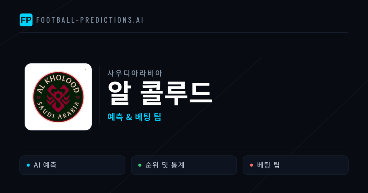 알 콜루드 축구 예측 & 통계
