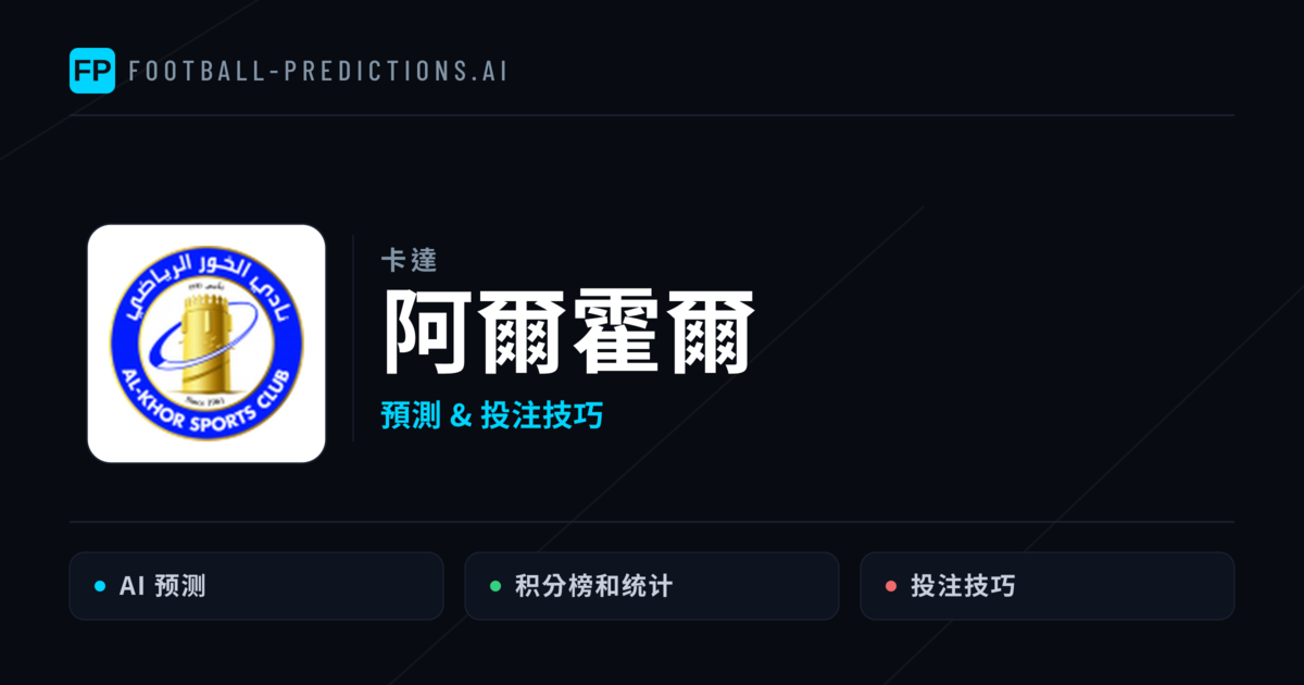 阿爾霍爾 運彩分析｜足球預測與數據