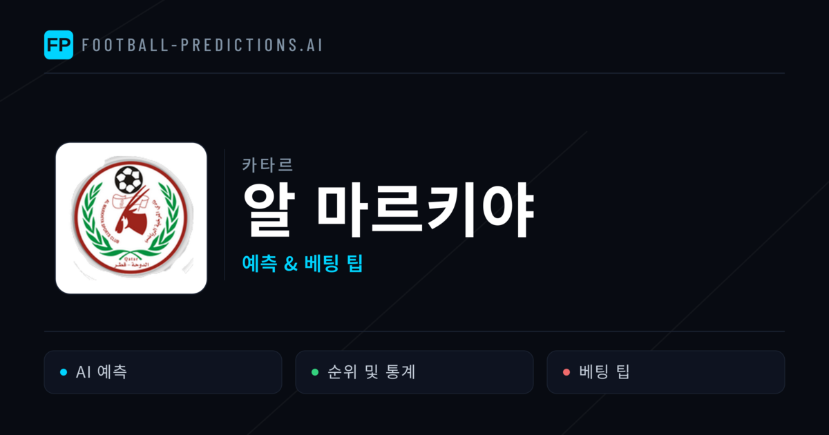 알 마르키야 축구 예측 & 통계