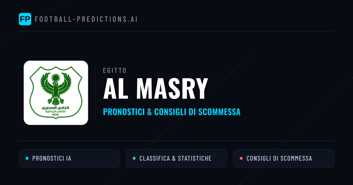 Pronostici e Statistiche AL Masry