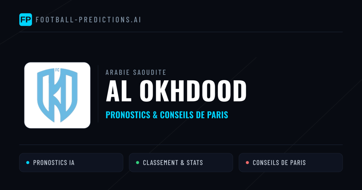 Al Okhdood Pronostics & Statistiques