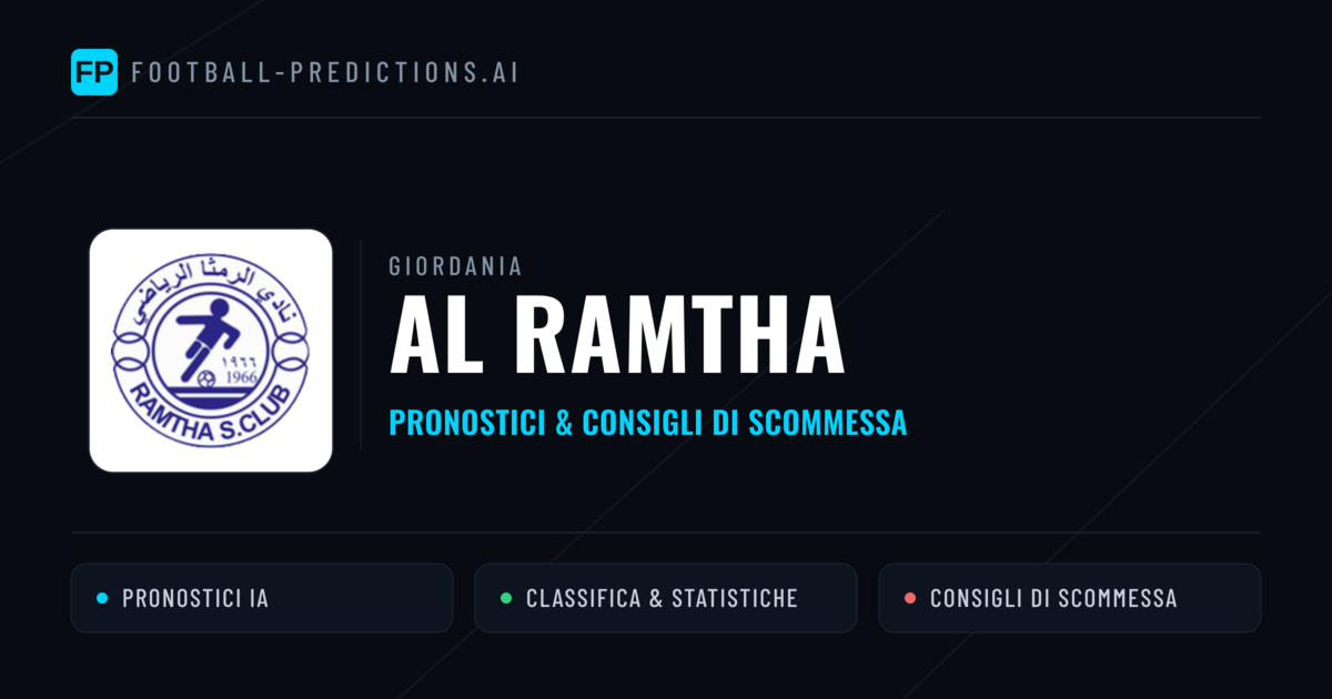 Pronostici e Statistiche Al Ramtha