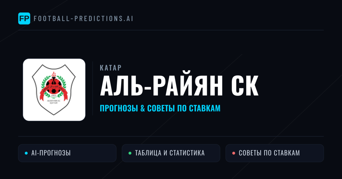 Аль-Райян СК прогнозы и статистика