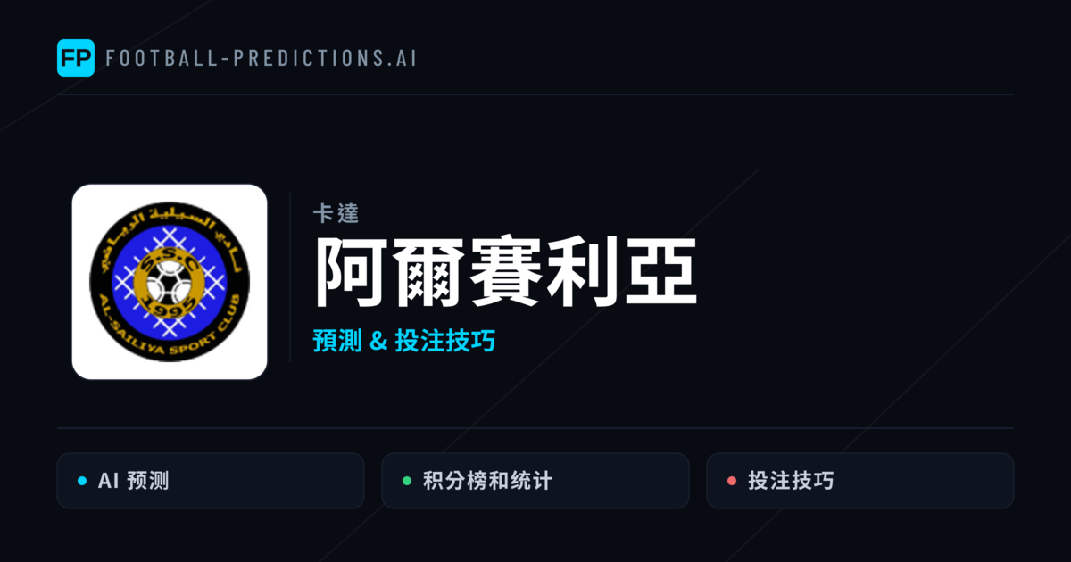 阿爾賽利亞 運彩分析|足球預測與數據