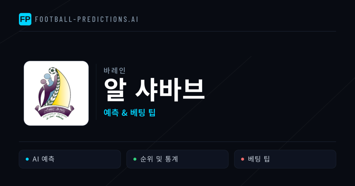 알 샤바브 축구 예측 & 통계
