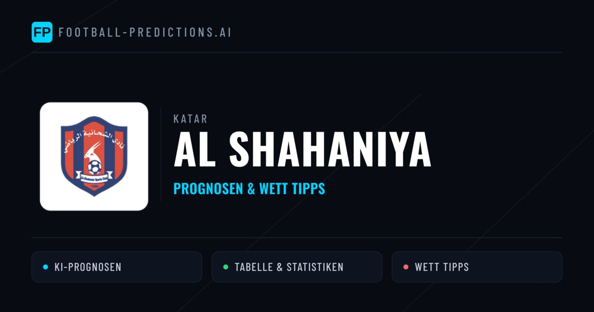 Al Shahaniya Prognosen & Statistiken