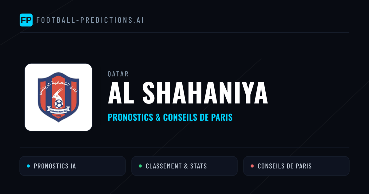 Al Shahaniya Pronostics & Statistiques