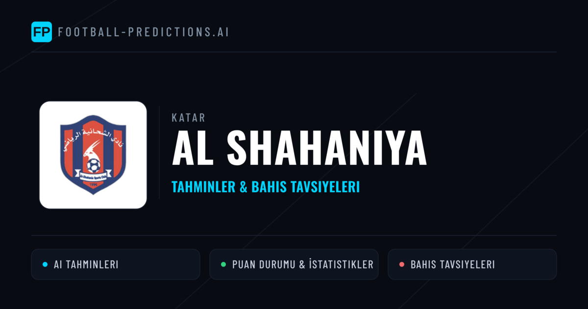 Al Shahaniya Tahminleri & İstatistikler