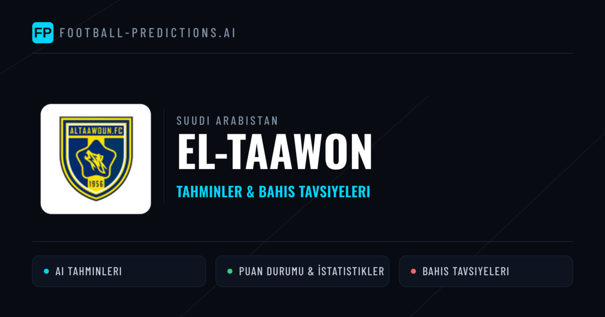 El-Taawon Tahminleri & İstatistikler