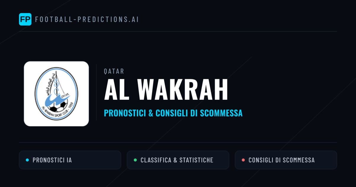 Pronostici e Statistiche Al Wakrah