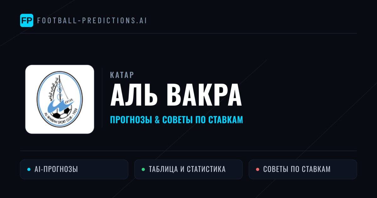 Аль Вакра прогнозы и статистика