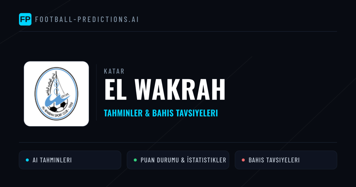El Wakrah Tahminleri & İstatistikler