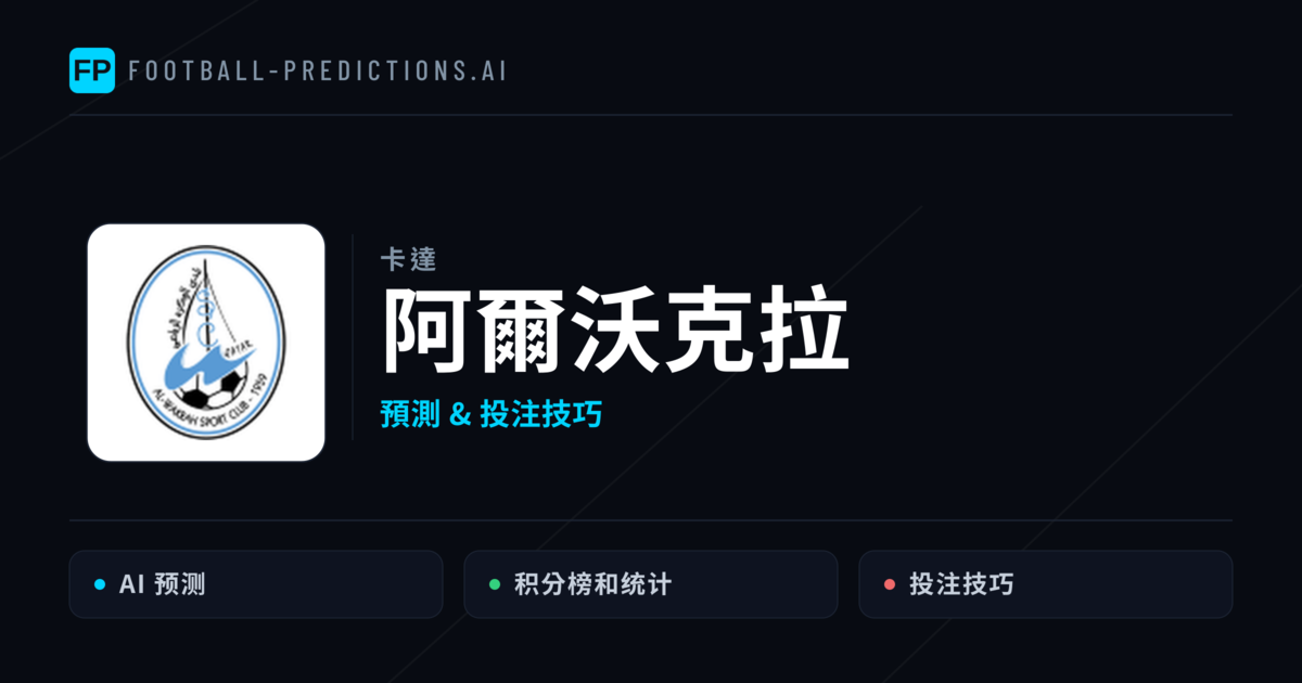 阿爾沃克拉 運彩分析|足球預測與數據
