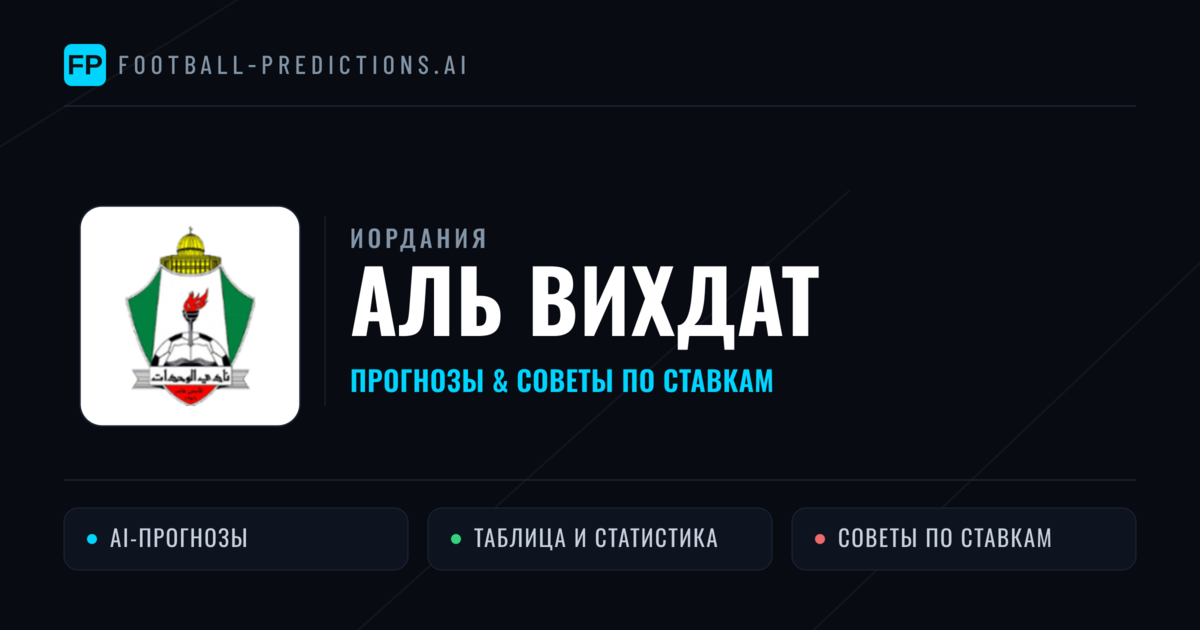 Аль Вихдат прогнозы и статистика