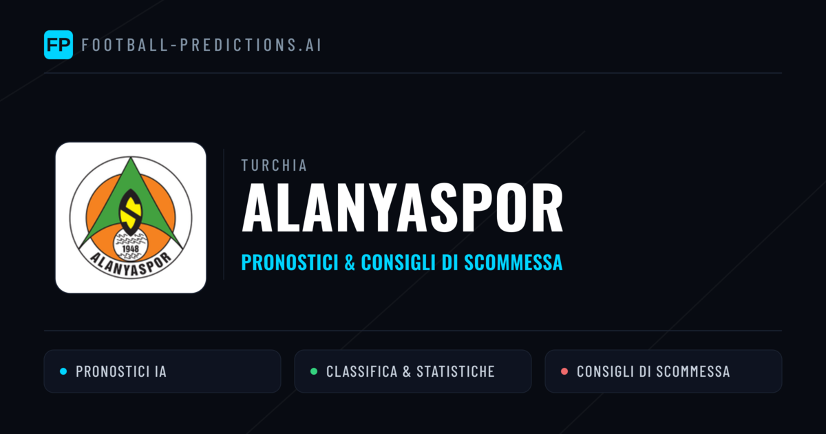 Pronostici e Statistiche Alanyaspor