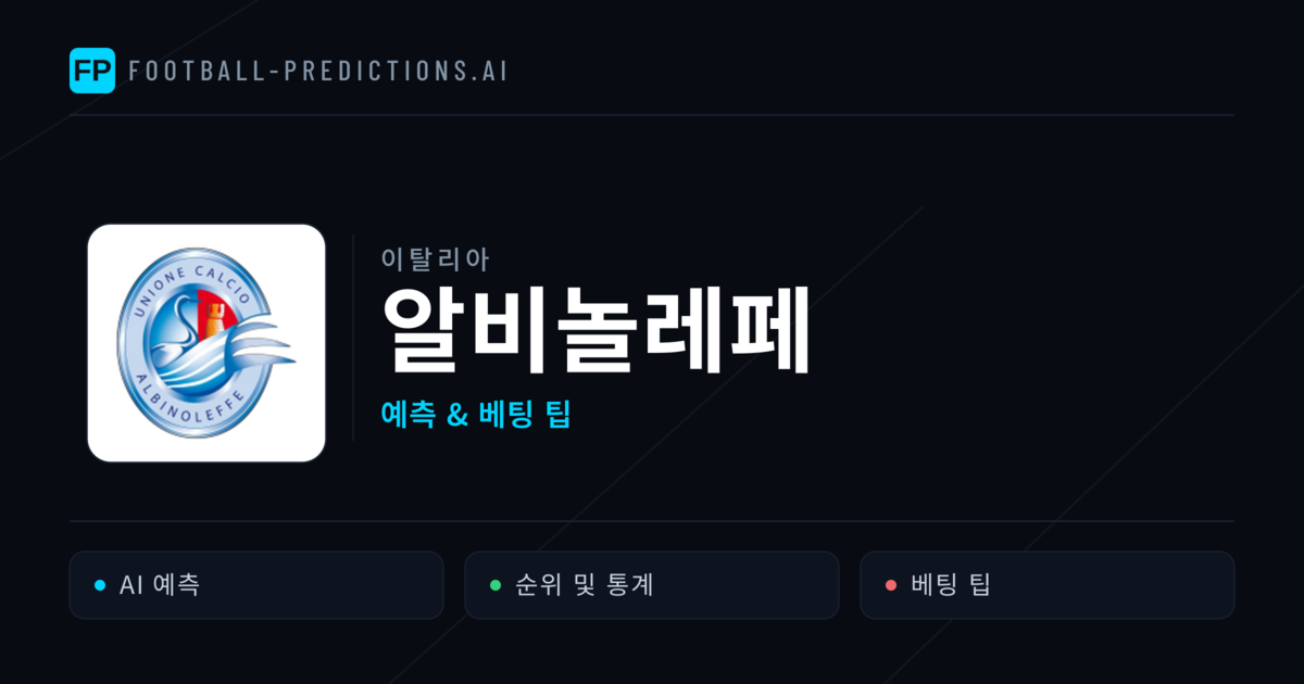알비놀레페 축구 예측 & 통계