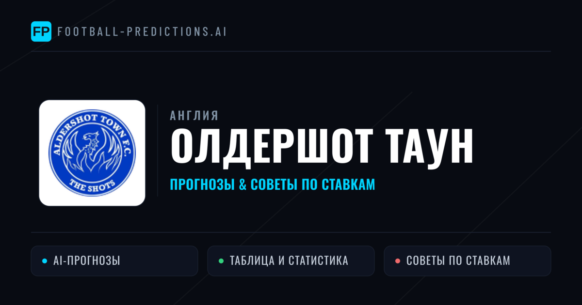 Олдершот Таун прогнозы и статистика