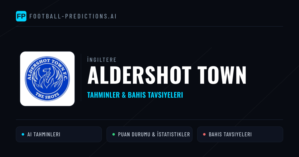 Aldershot Town Tahminleri & İstatistikler