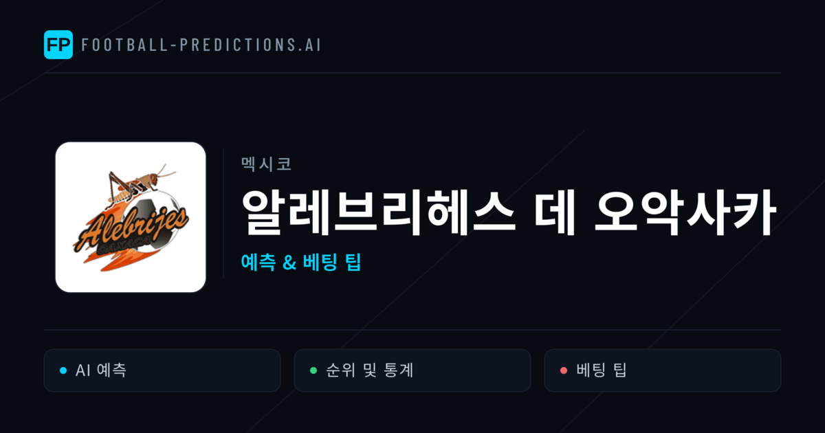 알레브리헤스 데 오악사카 축구 예측 & 통계