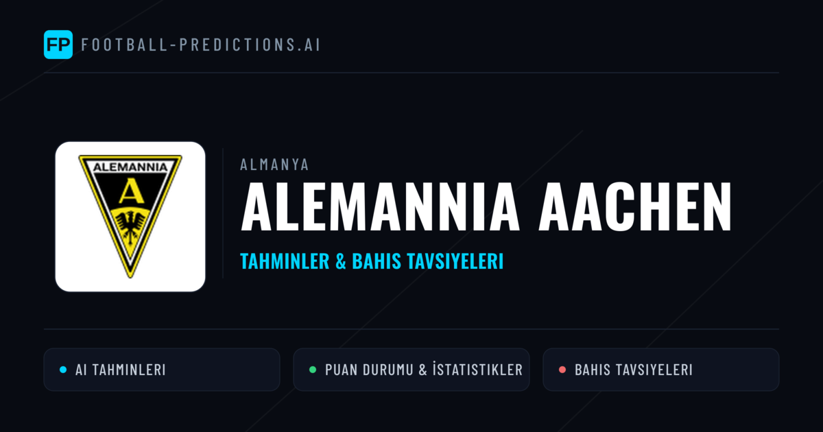 Alemannia Aachen Tahminleri & İstatistikler