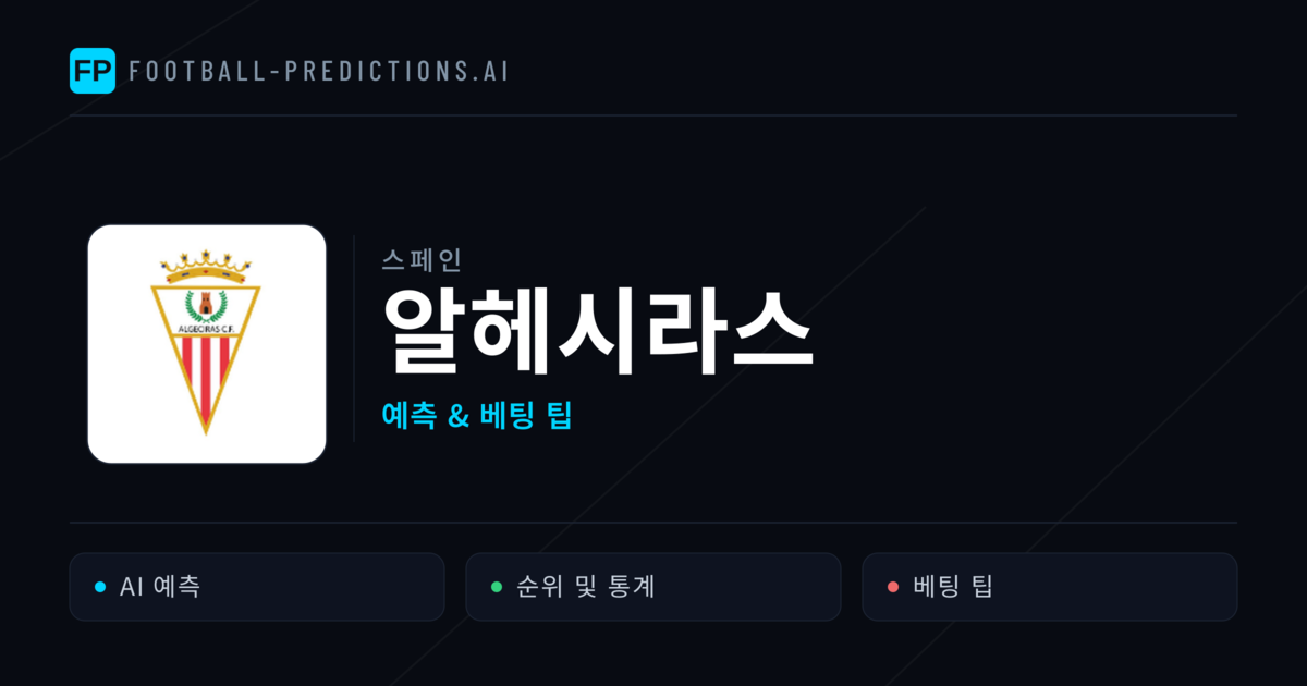 알헤시라스 축구 예측 & 통계