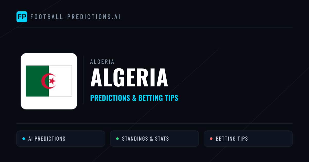 Algeria Predictions & Stats