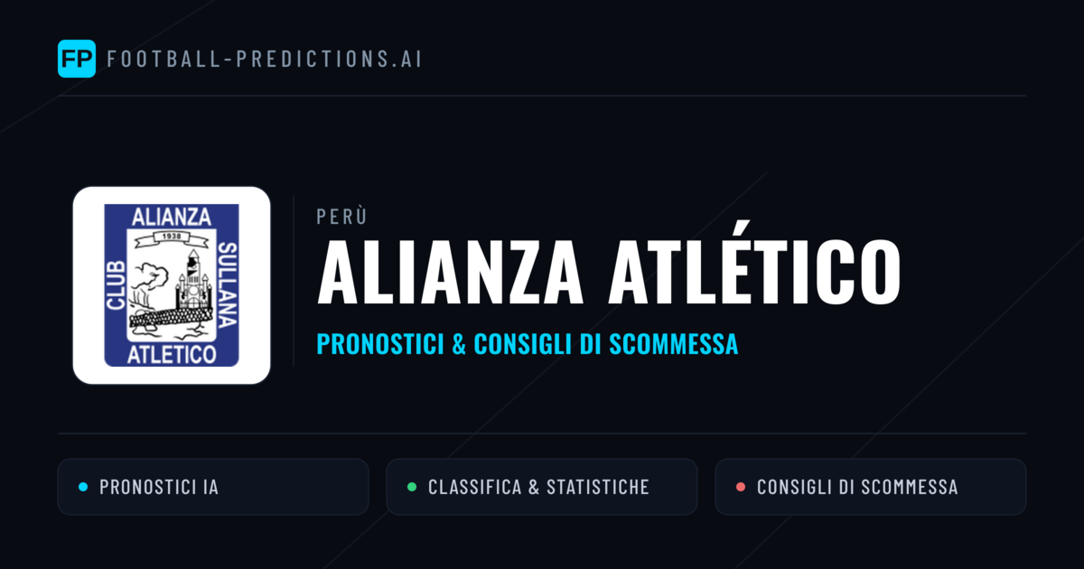 Pronostici e Statistiche Alianza Atlético