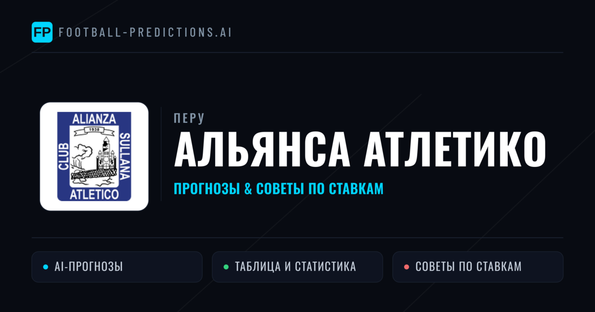 Альянса Атлетико прогнозы и статистика
