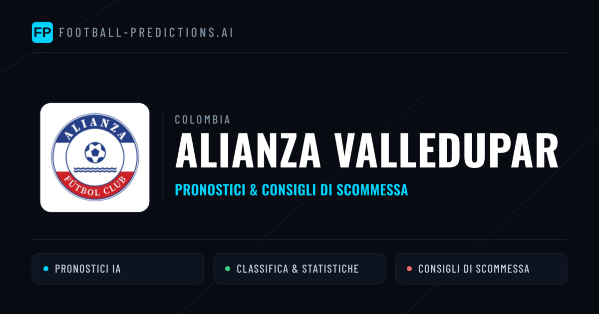 Pronostici e Statistiche Alianza Valledupar