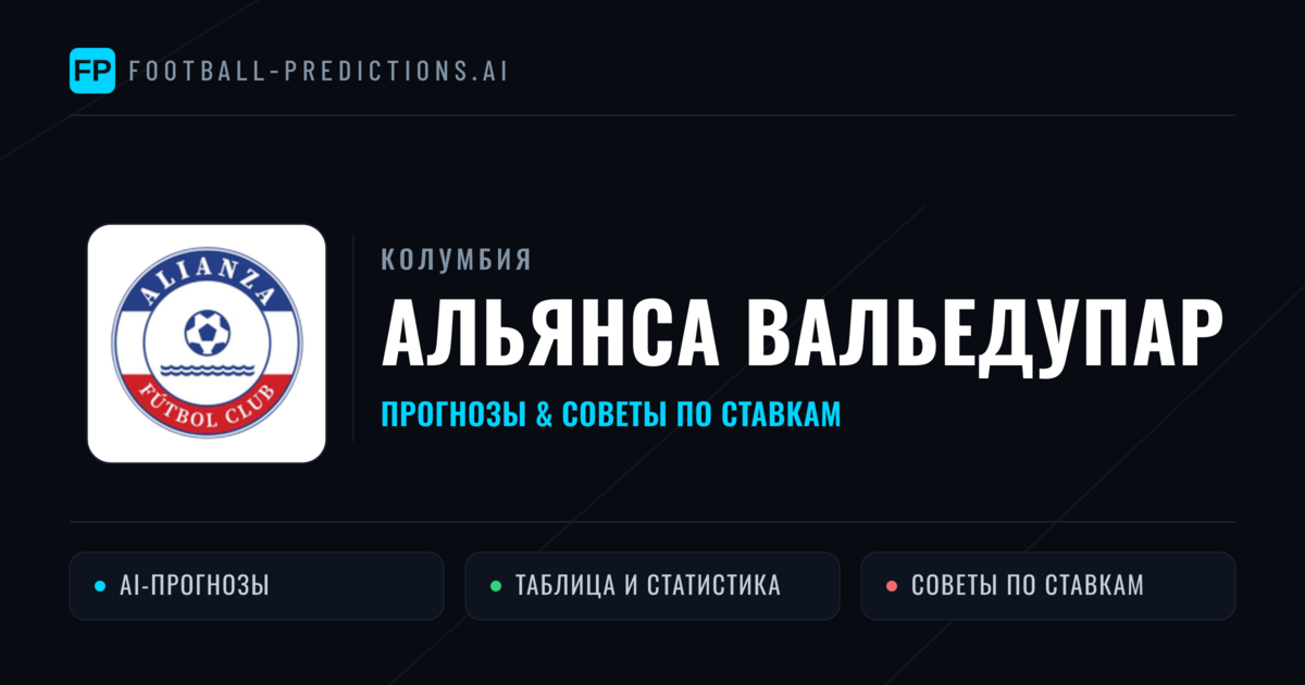 Альянса Вальедупар прогнозы и статистика