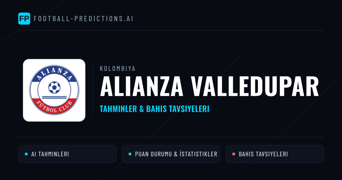 Alianza Valledupar Tahminleri & İstatistikler