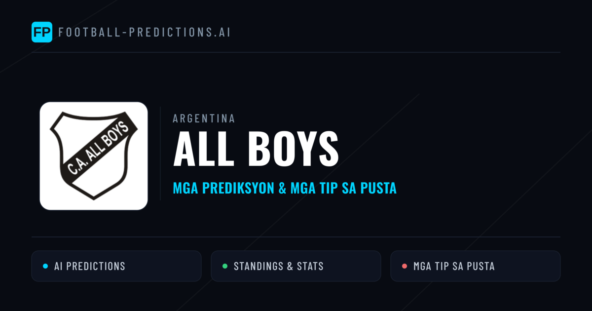 All Boys Predictions & Stats