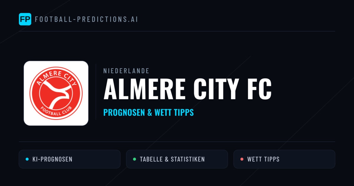 Almere City FC Prognosen & Statistiken