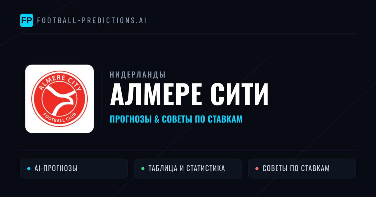 Алмере Сити прогнозы и статистика