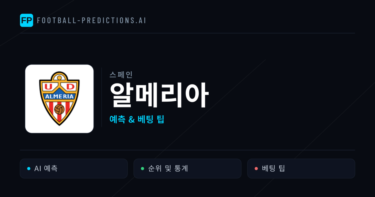 알메리아 축구 예측 & 통계