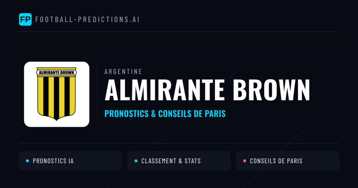 Almirante Brown Pronostics & Statistiques