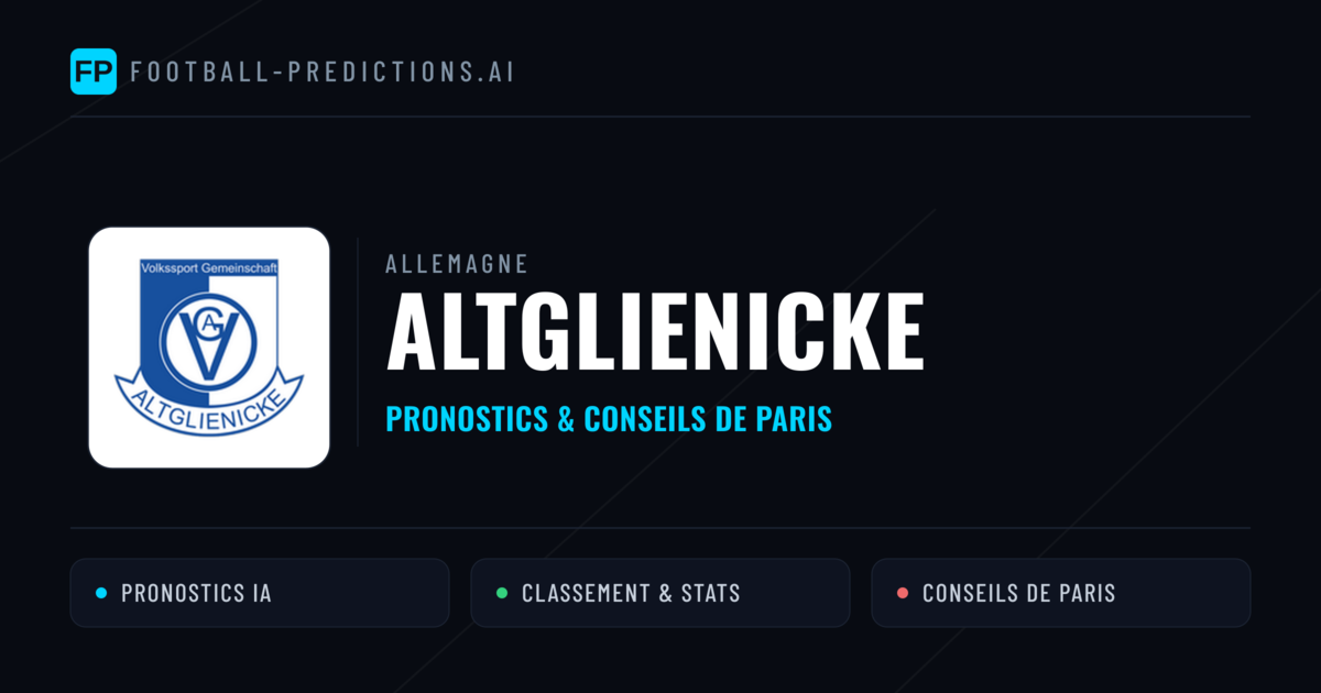 Altglienicke Pronostics & Statistiques