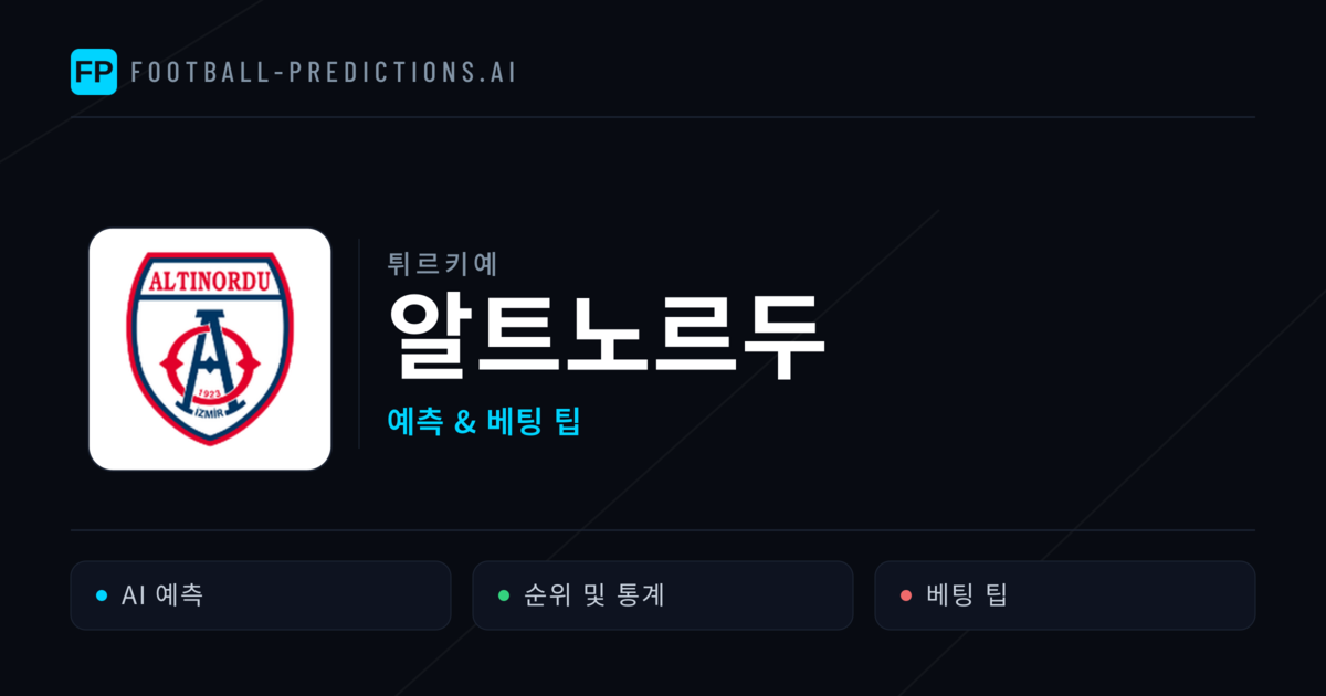 알트노르두 축구 예측 & 통계