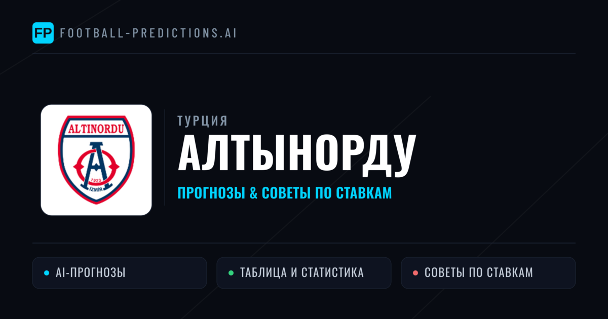 Алтынорду прогнозы и статистика