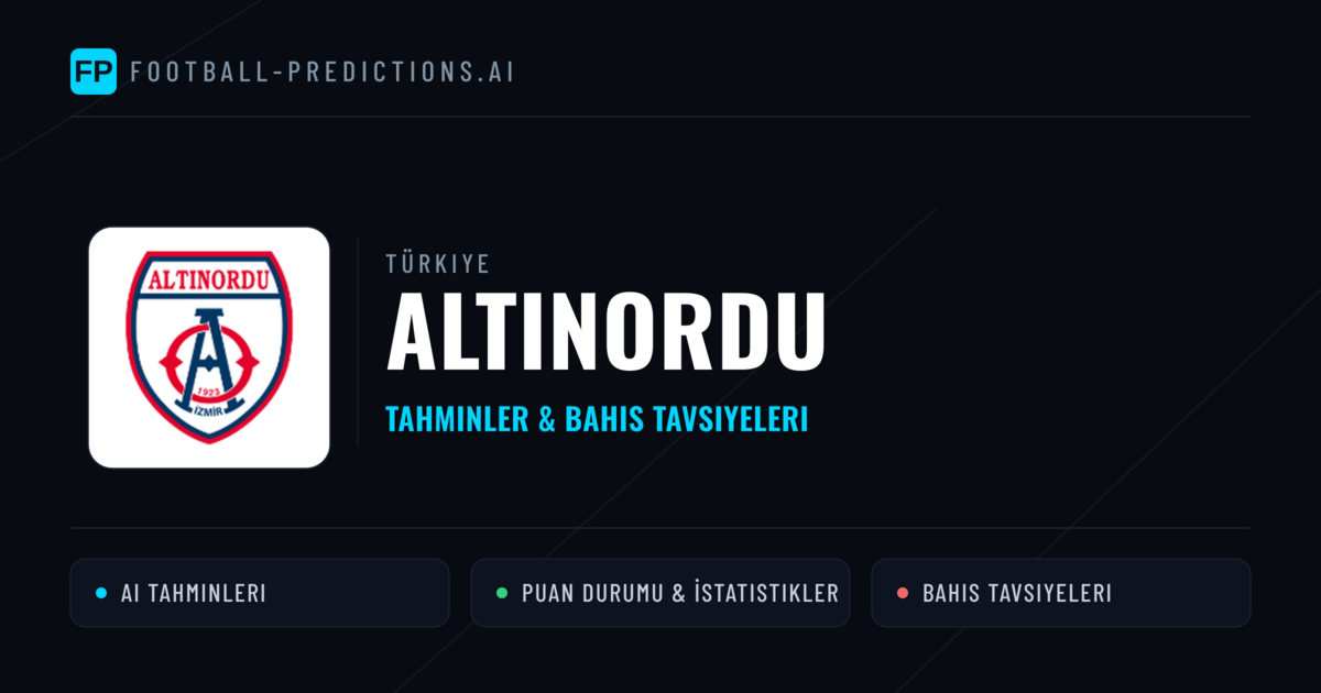 Altınordu Tahminleri & İstatistikler
