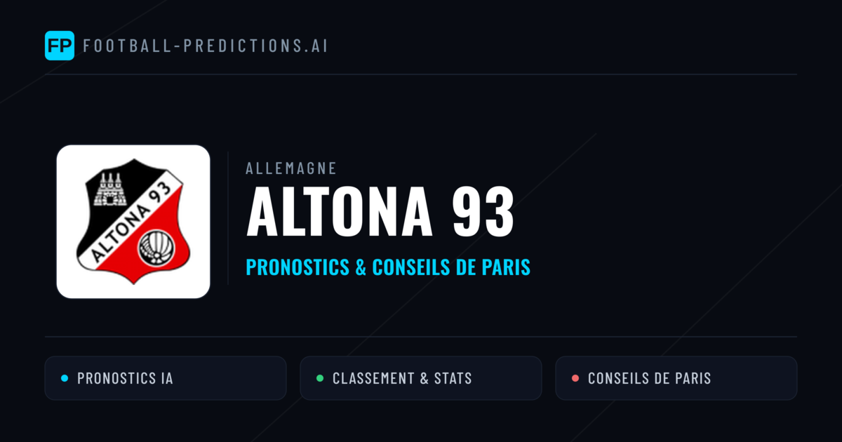 Altona 93 Pronostics & Statistiques