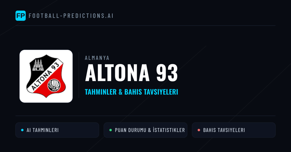 Altona 93 Tahminleri & İstatistikler