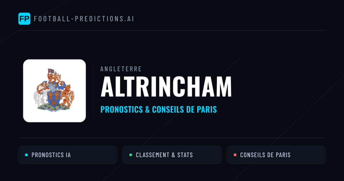 Altrincham Pronostics & Statistiques