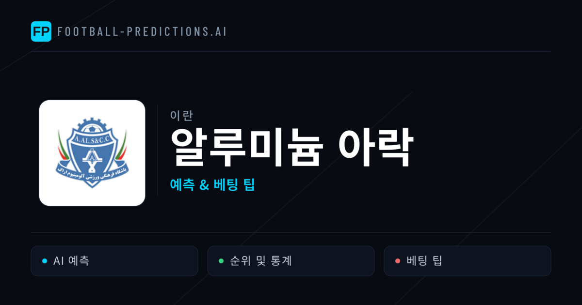 알루미늄 아락 축구 예측 & 통계