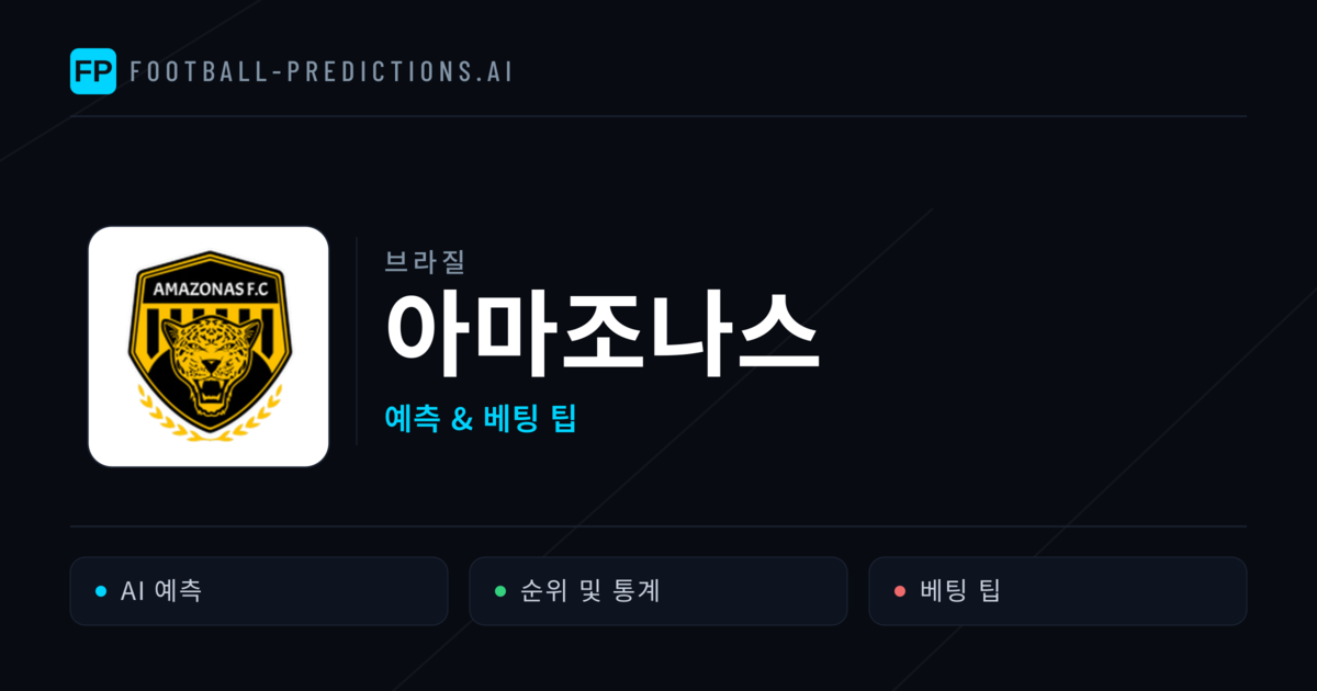 아마조나스 축구 예측 & 통계